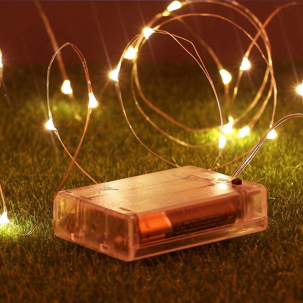 led fairy lights copper wire string 1/2/5/10m light beads holiday outdoor lamp strip garland for christmas tree wedding party home lighting decoration