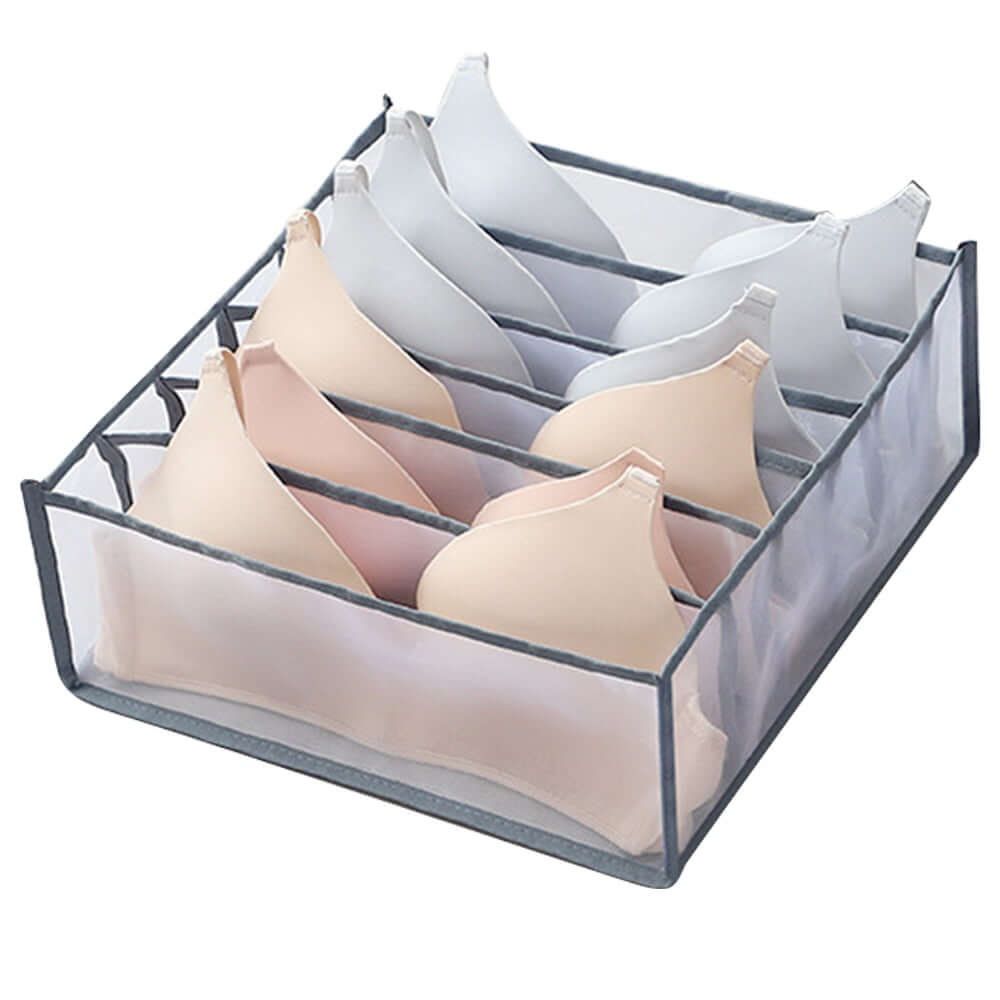 underwear storage box bra organizer / drawer closet organizers with divider boxes for scarves socks  bras clothes 6 grids