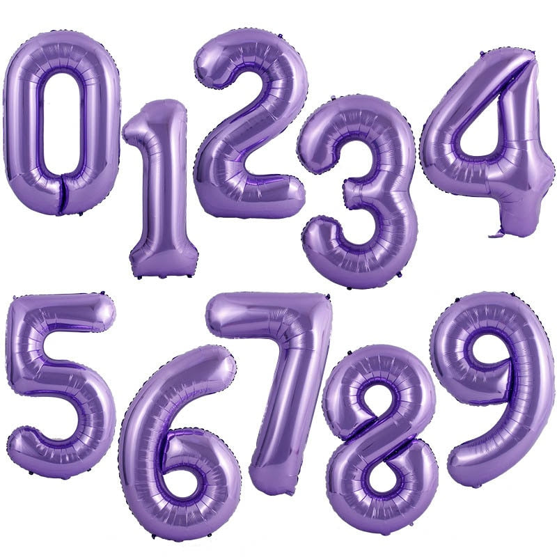 40Inch Big Foil Birthday Helium Balloons with Numbers 0-9 / Happy Wedding Party Balloon Decorations Shower Large Figures Globos Home Decoration Different Colours - FresHomeStyle