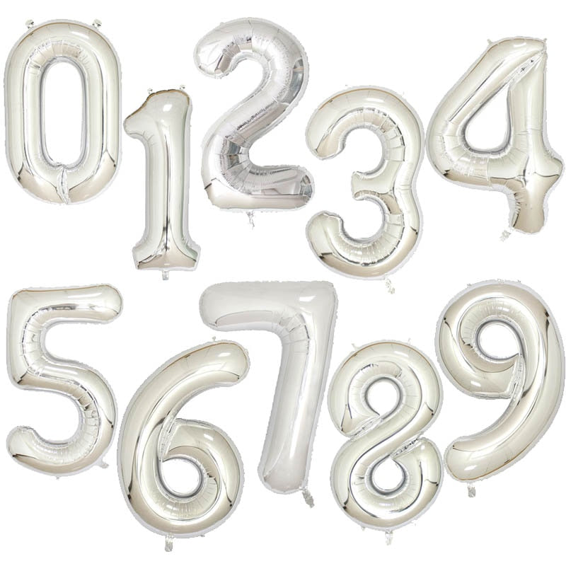 40Inch Big Foil Birthday Helium Balloons with Numbers 0-9 / Happy Wedding Party Balloon Decorations Shower Large Figures Globos Home Decoration Different Colours - FresHomeStyle