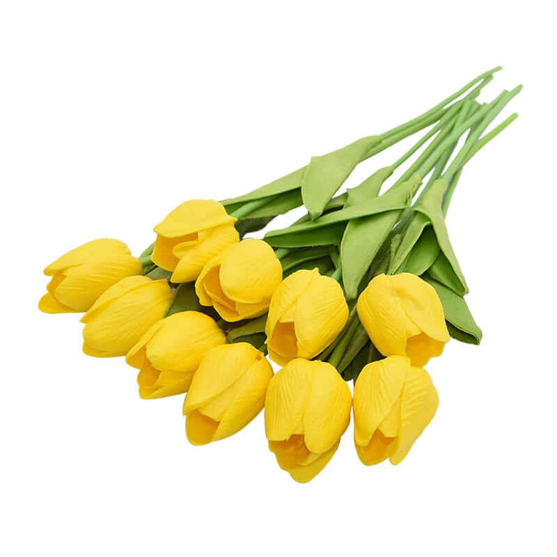 10pcs tulip bouquet - artificial flower real touch for birthday party / wedding decoration fake flowers pe home garden decor