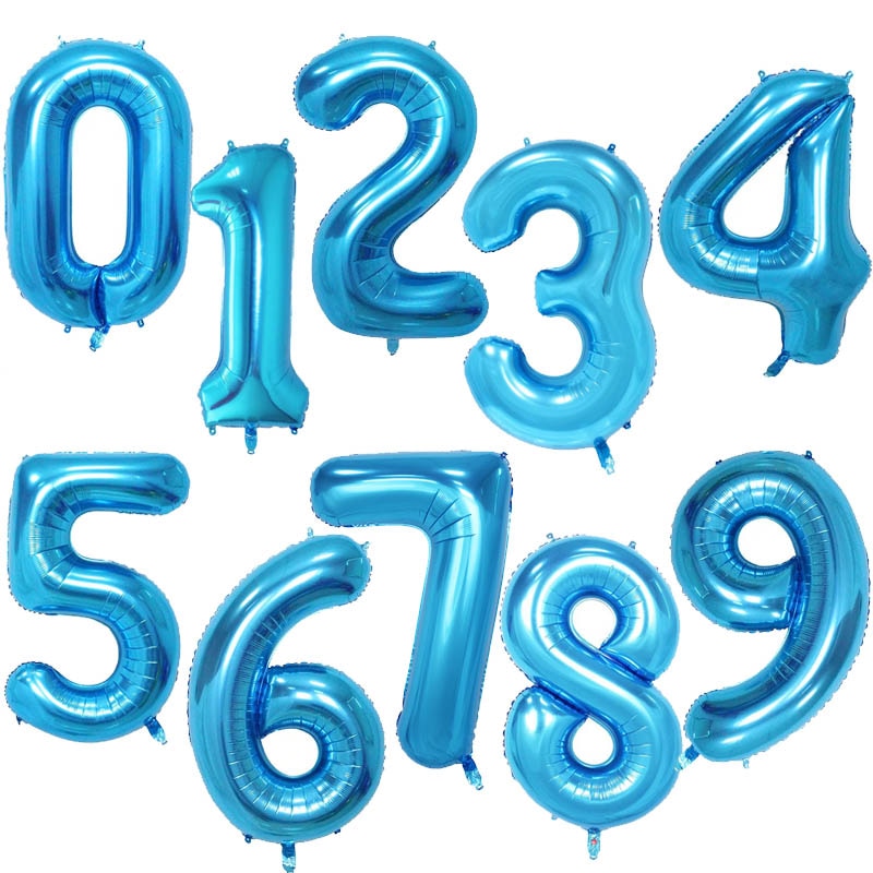 40Inch Big Foil Birthday Helium Balloons with Numbers 0-9 / Happy Wedding Party Balloon Decorations Shower Large Figures Globos Home Decoration Different Colours - FresHomeStyle