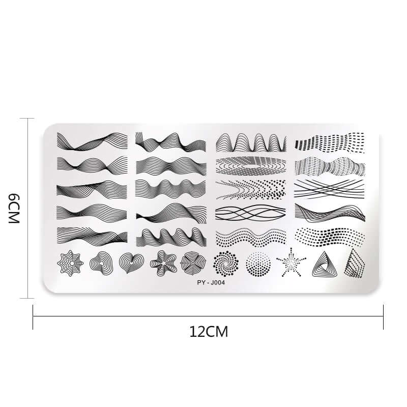 nail art templates 12*6cm / manicure stamping plate flower nails beauty design / temperature glass lace stamp plates animal image makeup women cosmetics