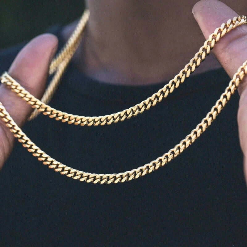 vnox cuban chain necklace for men women / solid metal stainless steel handmade fashion jewelry / collar curb link chokers,vintage gold or silver tone necklaces