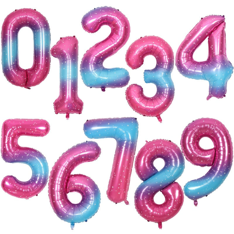 40Inch Big Foil Birthday Helium Balloons with Numbers 0-9 / Happy Wedding Party Balloon Decorations Shower Large Figures Globos Home Decoration Different Colours - FresHomeStyle