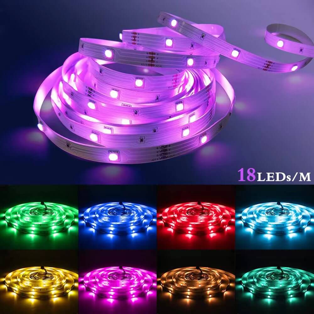 led strip lights rgb infrared bluetooth control luces 5m 10m luminous decoration for living room ribbon bedroom christmas lighting fita lamp home decoration