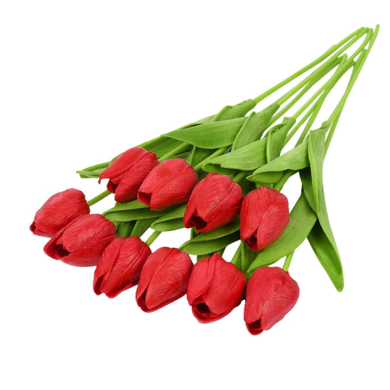 10pcs tulip bouquet - artificial flower real touch for birthday party / wedding decoration fake flowers pe home garden decor g