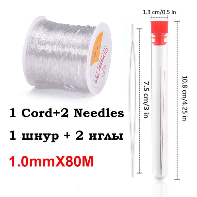 100m roll plastic crystal diy jewelry beading cords / elastic stretch line  / handmade supply wire making fashion string beads for bracelet or necklace thread 1.0mmx80m crystal / ch
