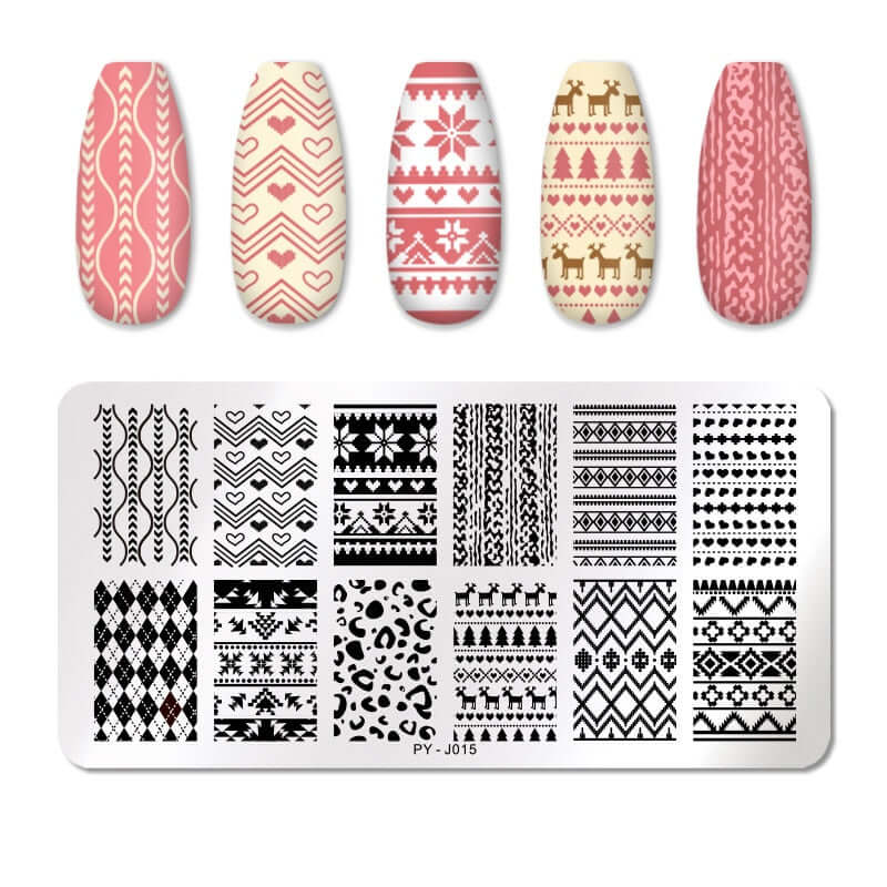 nail art templates 12*6cm / manicure stamping plate flower nails beauty design / temperature glass lace stamp plates animal image makeup women cosmetics pyj015