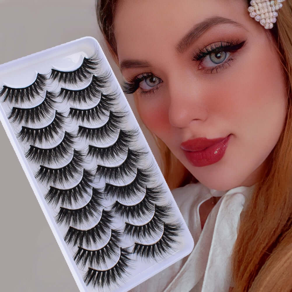 eyelashes 5/10 pairs 3d natural sexy lashes / false extensions handmade fashion beauty / fake yy shape eyelash makeup for women with premade mink lash volume