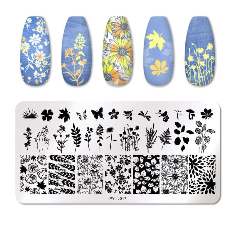 nail art templates 12*6cm / manicure stamping plate flower nails beauty design / temperature glass lace stamp plates animal image makeup women cosmetics pyj017