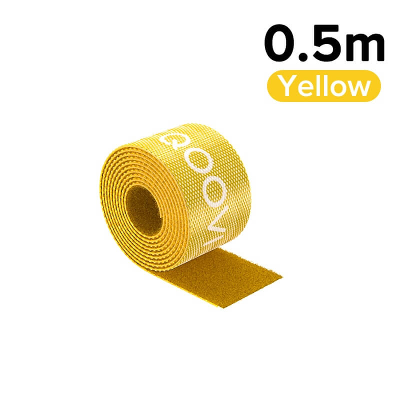 5m phone cable organizer / wire winder and usb charger cord management or mouse cables protector holder / earphone clip cables for iphone samsung phones 0.5m yellow velcro