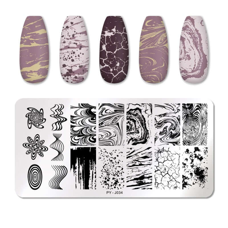 nail art templates 12*6cm / manicure stamping plate flower nails beauty design / temperature glass lace stamp plates animal image makeup women cosmetics pyj034