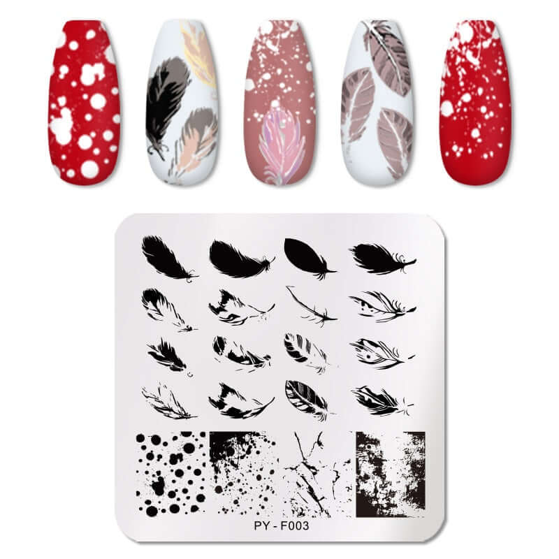 nail art templates 12*6cm / manicure stamping plate flower nails beauty design / temperature glass lace stamp plates animal image makeup women cosmetics pyf003
