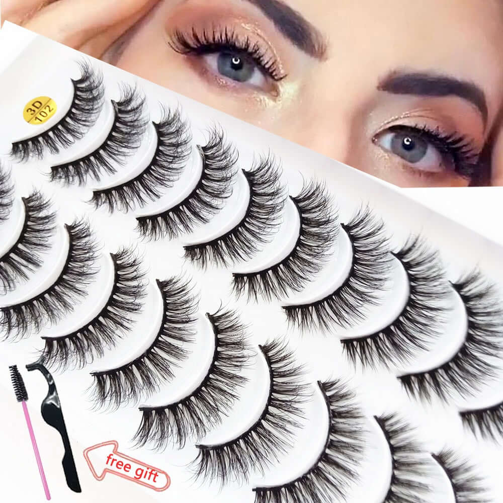 eyelashes 5/10 pairs 3d natural sexy lashes / false extensions handmade fashion beauty / fake yy shape eyelash makeup for women with premade mink lash volume