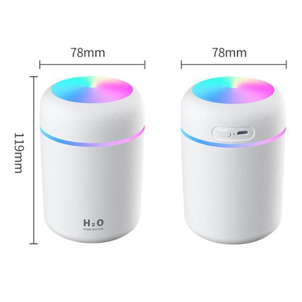 mini portable 300ml electric air humidifier / essential oils aroma diffuser usb cool mist sprayer with colorful night light for home car ultrasonic aromatherapy
