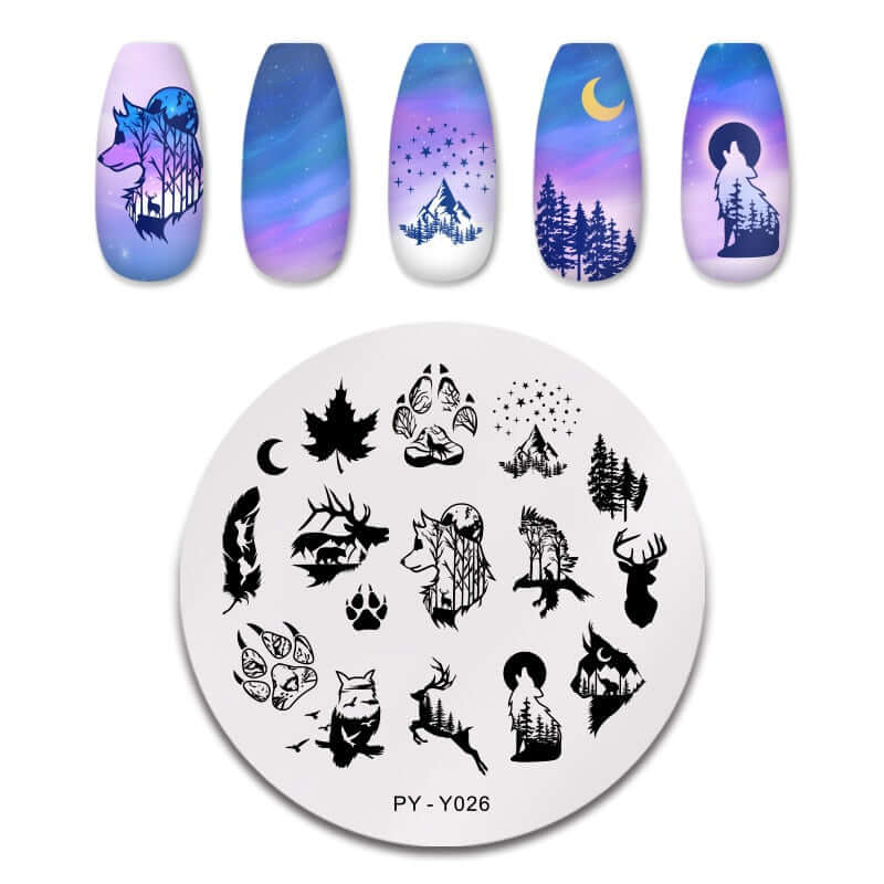 nail art templates 12*6cm / manicure stamping plate flower nails beauty design / temperature glass lace stamp plates animal image makeup women cosmetics pyy026