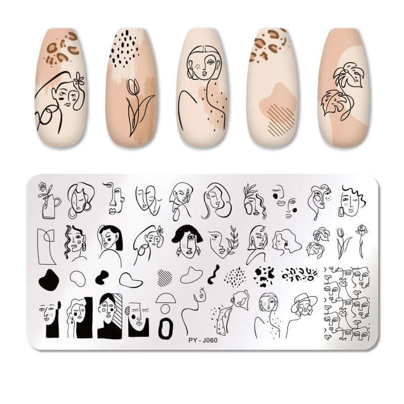nail art templates 12*6cm / manicure stamping plate flower nails beauty design / temperature glass lace stamp plates animal image makeup women cosmetics pyj060