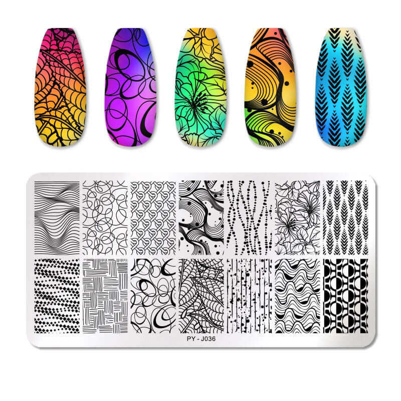 nail art templates 12*6cm / manicure stamping plate flower nails beauty design / temperature glass lace stamp plates animal image makeup women cosmetics pyj036