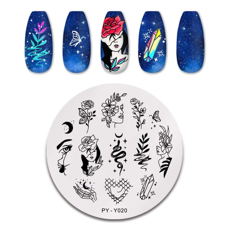 nail art templates 12*6cm / manicure stamping plate flower nails beauty design / temperature glass lace stamp plates animal image makeup women cosmetics pyy029