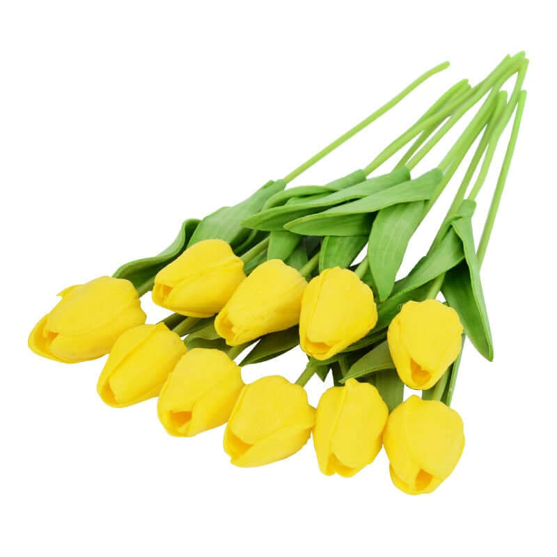 10pcs tulip bouquet - artificial flower real touch for birthday party / wedding decoration fake flowers pe home garden decor c