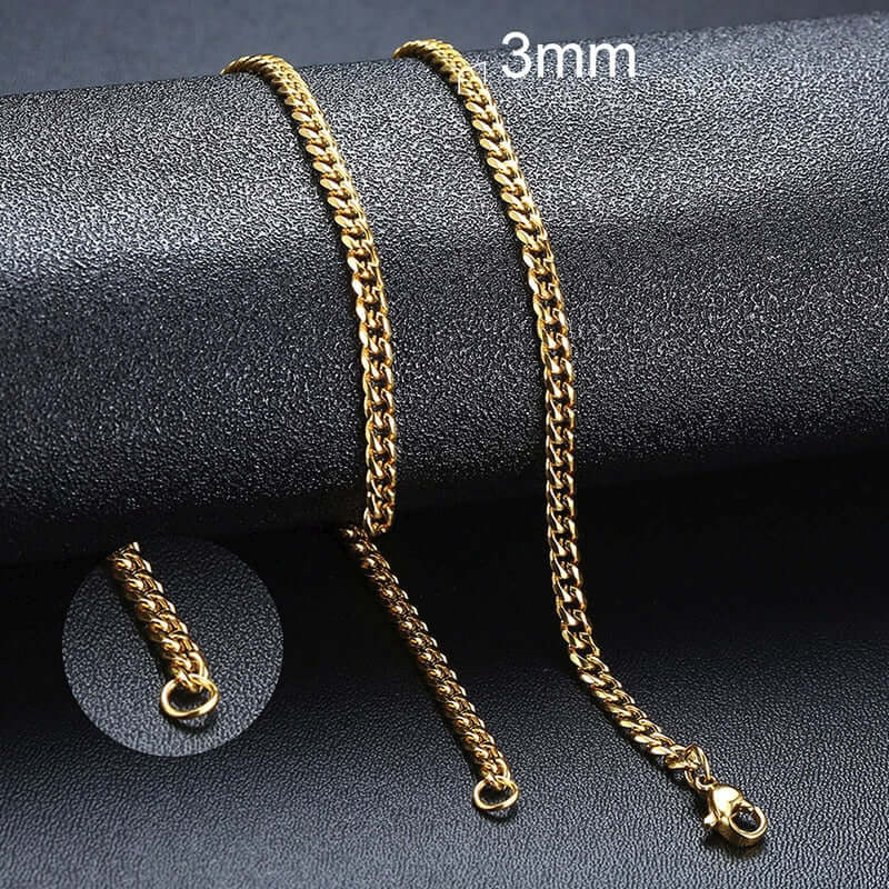 vnox cuban chain necklace for men women / solid metal stainless steel handmade fashion jewelry / collar curb link chokers,vintage gold or silver tone necklaces