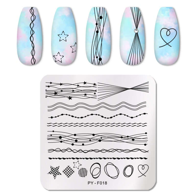 nail art templates 12*6cm / manicure stamping plate flower nails beauty design / temperature glass lace stamp plates animal image makeup women cosmetics pyf018