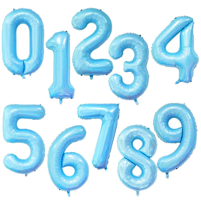 40Inch Big Foil Birthday Helium Balloons with Numbers 0-9 / Happy Wedding Party Balloon Decorations Shower Large Figures Globos Home Decoration Different Colours - FresHomeStyle