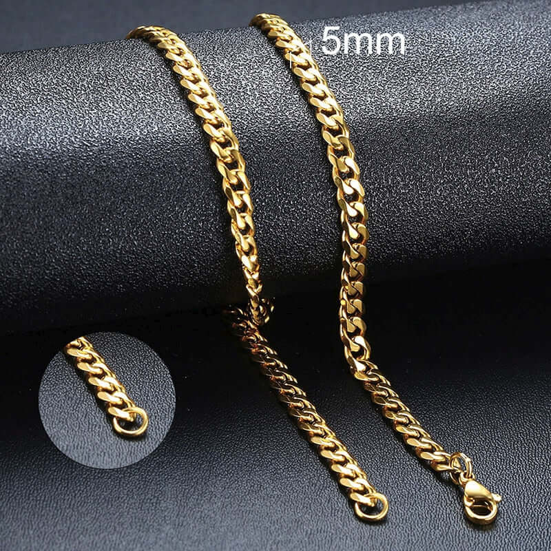 vnox cuban chain necklace for men women / solid metal stainless steel handmade fashion jewelry / collar curb link chokers,vintage gold or silver tone necklaces