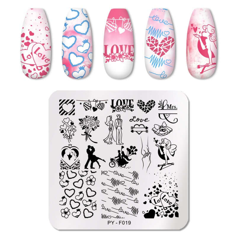 nail art templates 12*6cm / manicure stamping plate flower nails beauty design / temperature glass lace stamp plates animal image makeup women cosmetics pyf019
