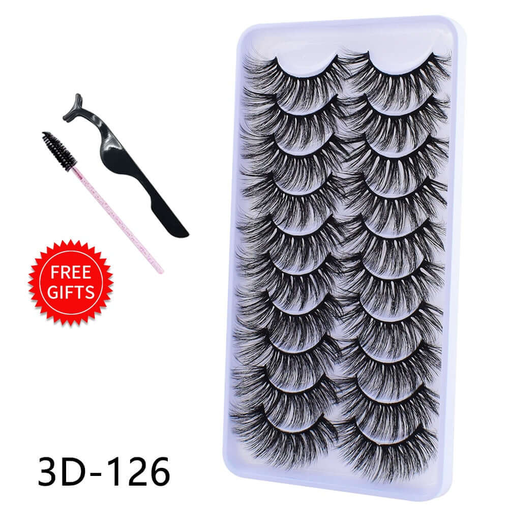 eyelashes 5/10 pairs 3d natural sexy lashes / false extensions handmade fashion beauty / fake yy shape eyelash makeup for women with premade mink lash volume 10pairs-3d126 / ca