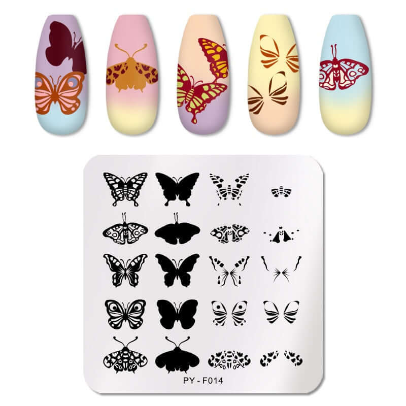 nail art templates 12*6cm / manicure stamping plate flower nails beauty design / temperature glass lace stamp plates animal image makeup women cosmetics pyf014