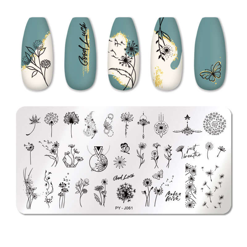 nail art templates 12*6cm / manicure stamping plate flower nails beauty design / temperature glass lace stamp plates animal image makeup women cosmetics pyj061