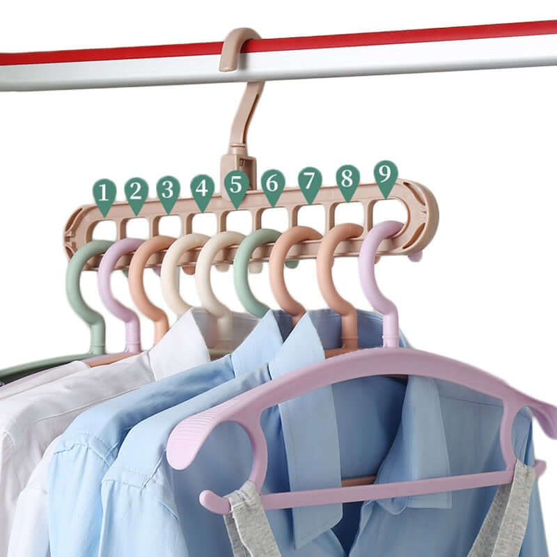 magic multi-port support hangers for clothes - multifunction plastic drying storage hanger - rack for dry clothes hook 1/2pcs