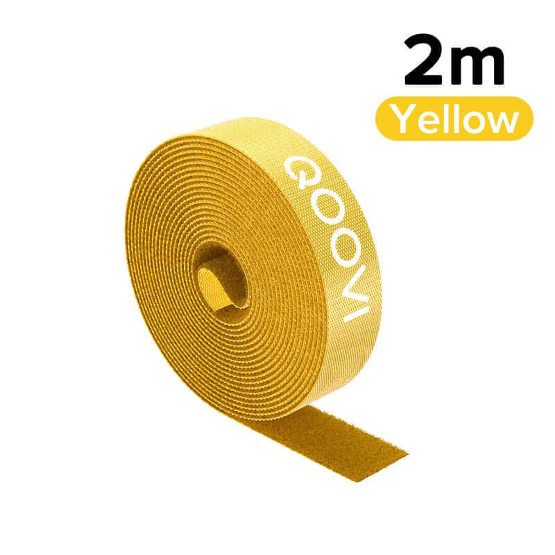 5m phone cable organizer / wire winder and usb charger cord management or mouse cables protector holder / earphone clip cables for iphone samsung phones 2m yellow velcro