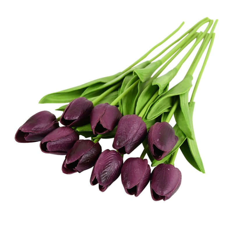 10pcs tulip bouquet - artificial flower real touch for birthday party / wedding decoration fake flowers pe home garden decor r
