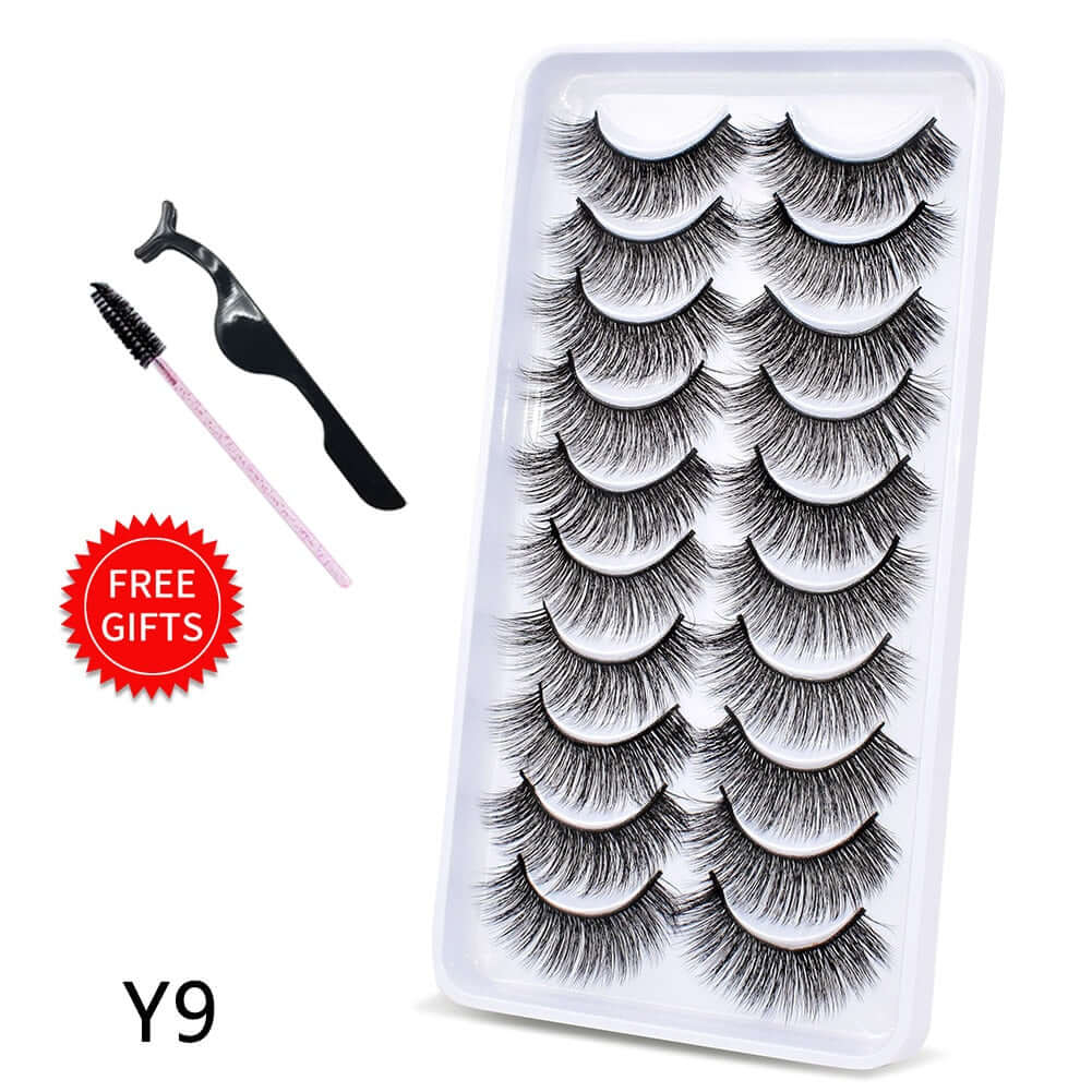 eyelashes 5/10 pairs 3d natural sexy lashes / false extensions handmade fashion beauty / fake yy shape eyelash makeup for women with premade mink lash volume 10pairs-y9 / ca