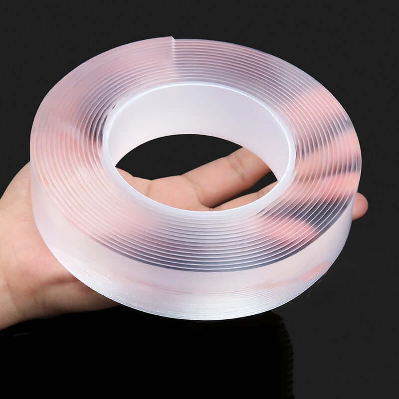 reusable nano double sided tape / size 1/2m/3m/5m transparent waterproof adhesive cleanable tapes for kitchen bathroom or office supplies heat resistant for home decoration