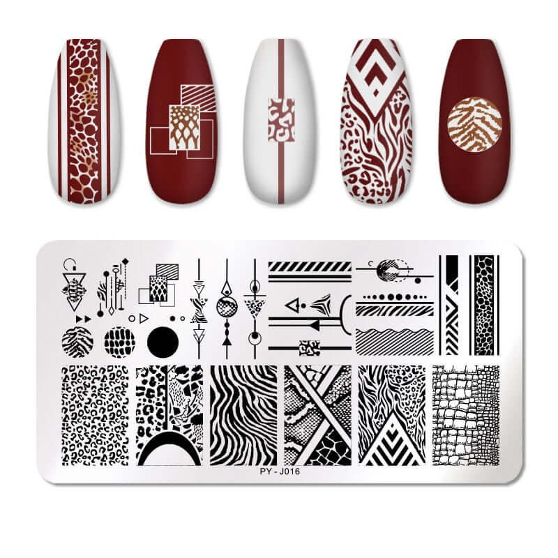 nail art templates 12*6cm / manicure stamping plate flower nails beauty design / temperature glass lace stamp plates animal image makeup women cosmetics pyj016