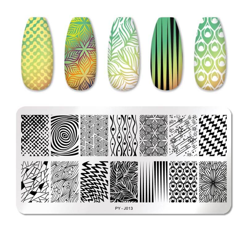 nail art templates 12*6cm / manicure stamping plate flower nails beauty design / temperature glass lace stamp plates animal image makeup women cosmetics pyj013
