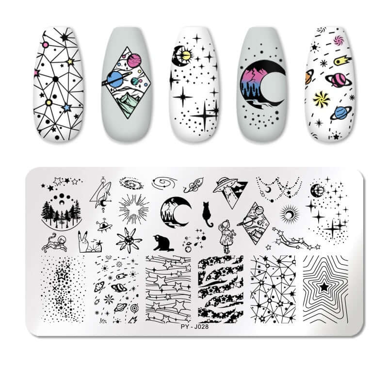 nail art templates 12*6cm / manicure stamping plate flower nails beauty design / temperature glass lace stamp plates animal image makeup women cosmetics pyj028