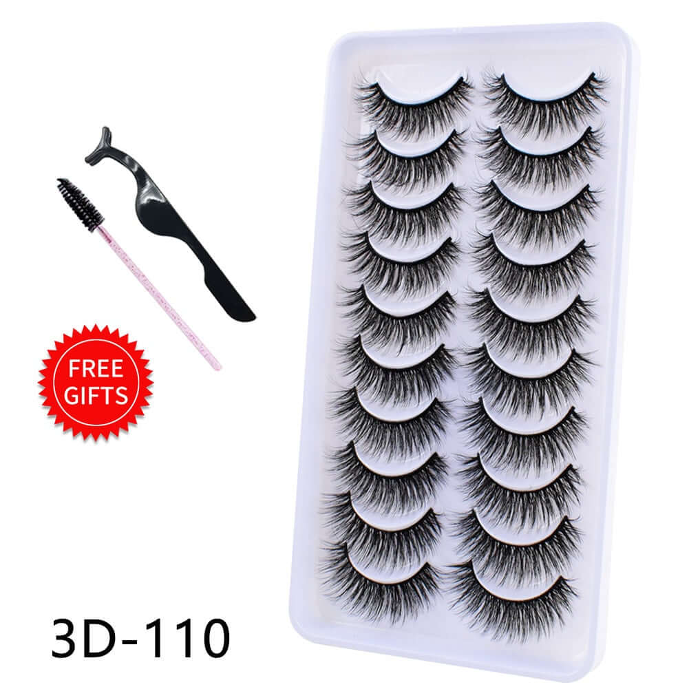 eyelashes 5/10 pairs 3d natural sexy lashes / false extensions handmade fashion beauty / fake yy shape eyelash makeup for women with premade mink lash volume 10pair-3d-110 / ca