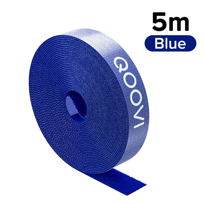 5m phone cable organizer / wire winder and usb charger cord management or mouse cables protector holder / earphone clip cables for iphone samsung phones 5m blue velcro