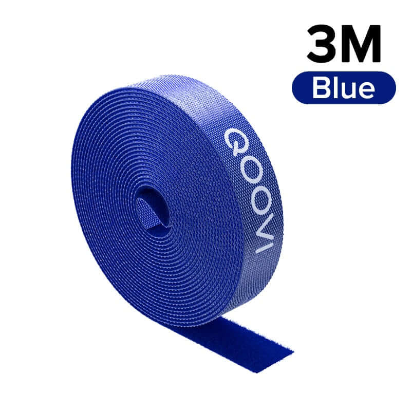 5m phone cable organizer / wire winder and usb charger cord management or mouse cables protector holder / earphone clip cables for iphone samsung phones 3m blue velcro
