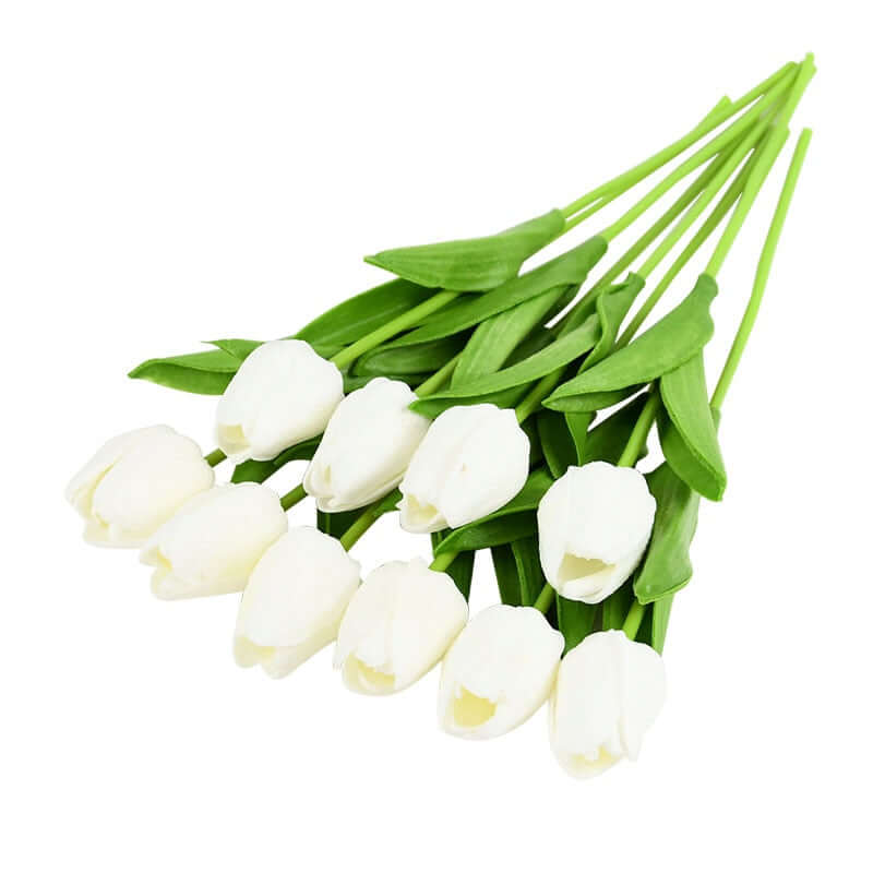 10pcs tulip bouquet - artificial flower real touch for birthday party / wedding decoration fake flowers pe home garden decor a