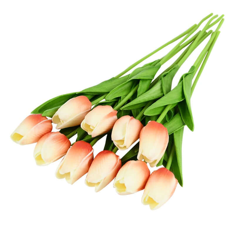 10pcs tulip bouquet - artificial flower real touch for birthday party / wedding decoration fake flowers pe home garden decor n
