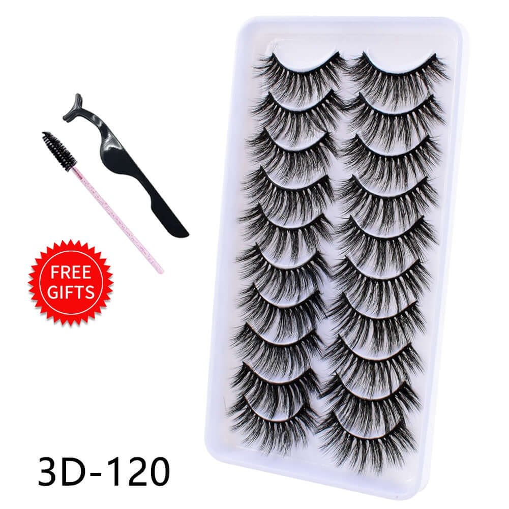 eyelashes 5/10 pairs 3d natural sexy lashes / false extensions handmade fashion beauty / fake yy shape eyelash makeup for women with premade mink lash volume 10pairs-3d120 / ca