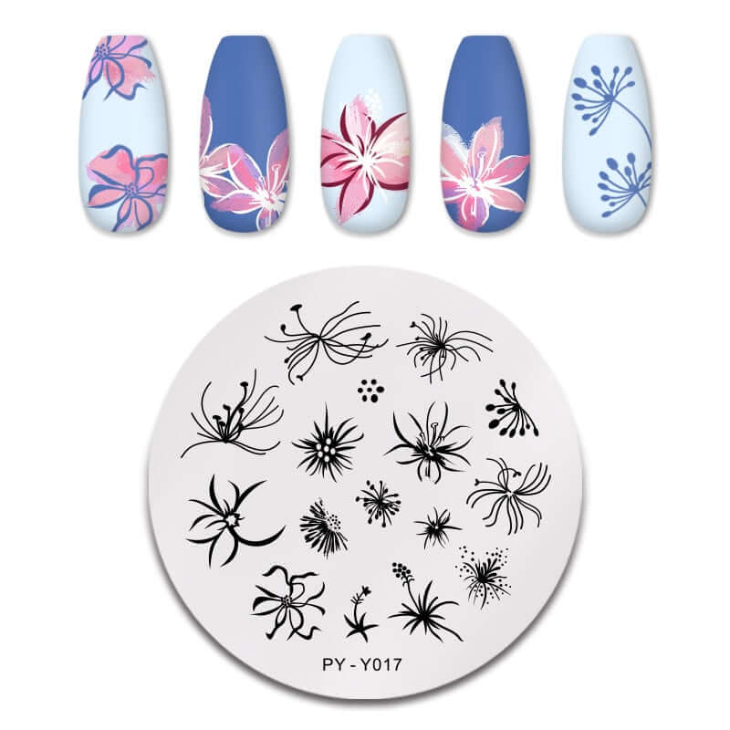 nail art templates 12*6cm / manicure stamping plate flower nails beauty design / temperature glass lace stamp plates animal image makeup women cosmetics pyy017