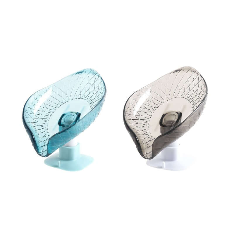 2pcs suction shower cups / portable soap holder for kitchen / plastic leaf sponge tray for bathroom dish box accessories new style 2pcs