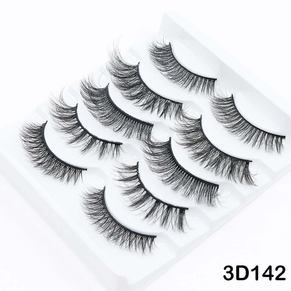 eyelashes 5/10 pairs 3d natural sexy lashes / false extensions handmade fashion beauty / fake yy shape eyelash makeup for women with premade mink lash volume 5pairs-3d142 / ca